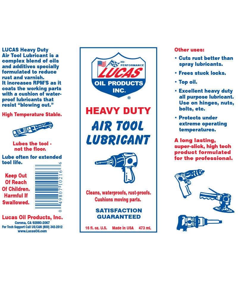102162 LUCAS TOOL BOX BUDDY AIR TOOL LUBRICANT 2 (TWO) PINT BOTTLES