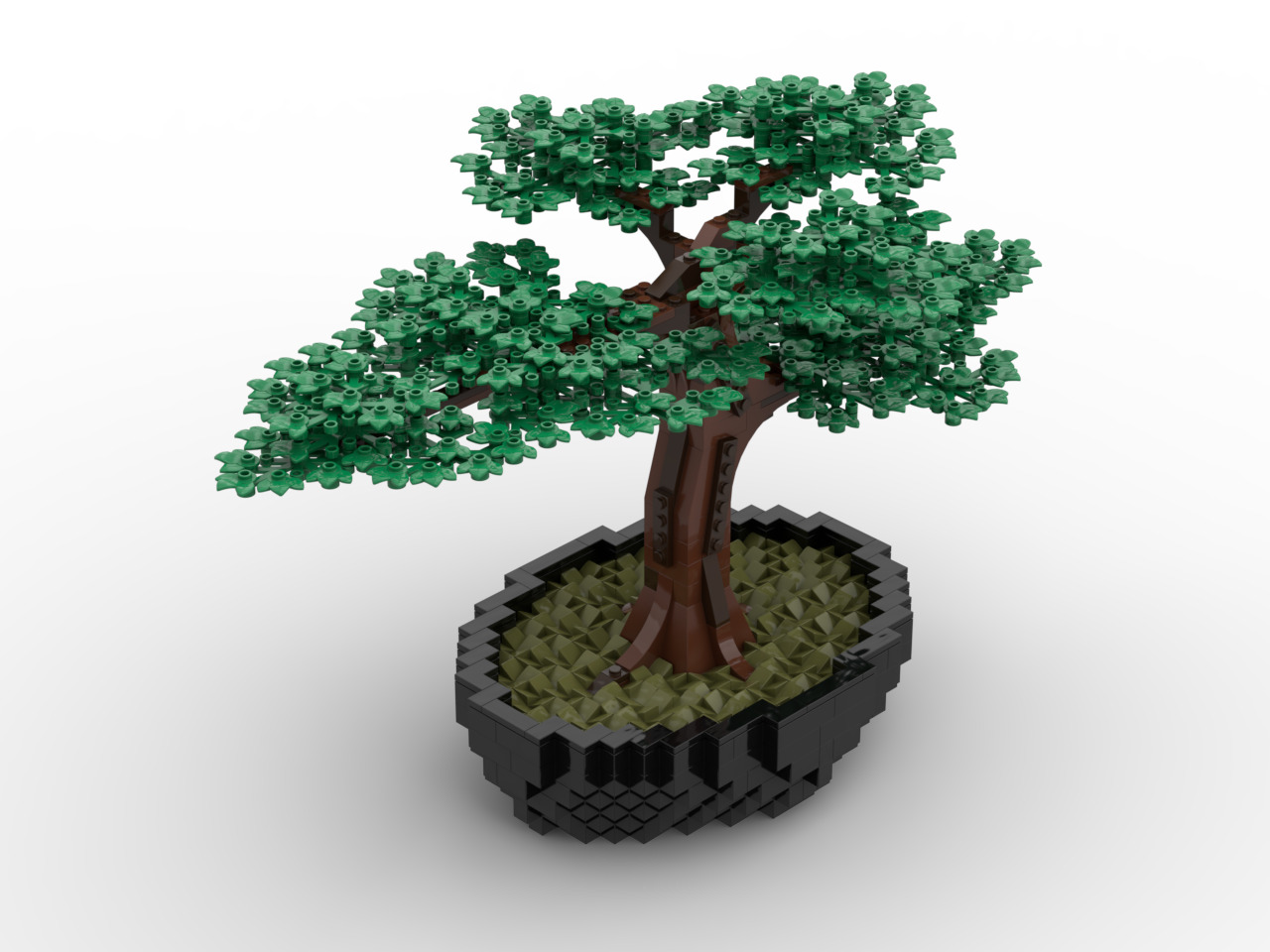 LEGO MOC Bonsai Tree by Ben_Stephenson Rebrickable Build with LEGO
