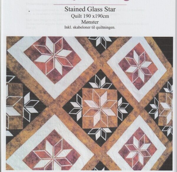 NB Quilt Design Stained Glass Star papirudgave Patchwork & Quilteværksted