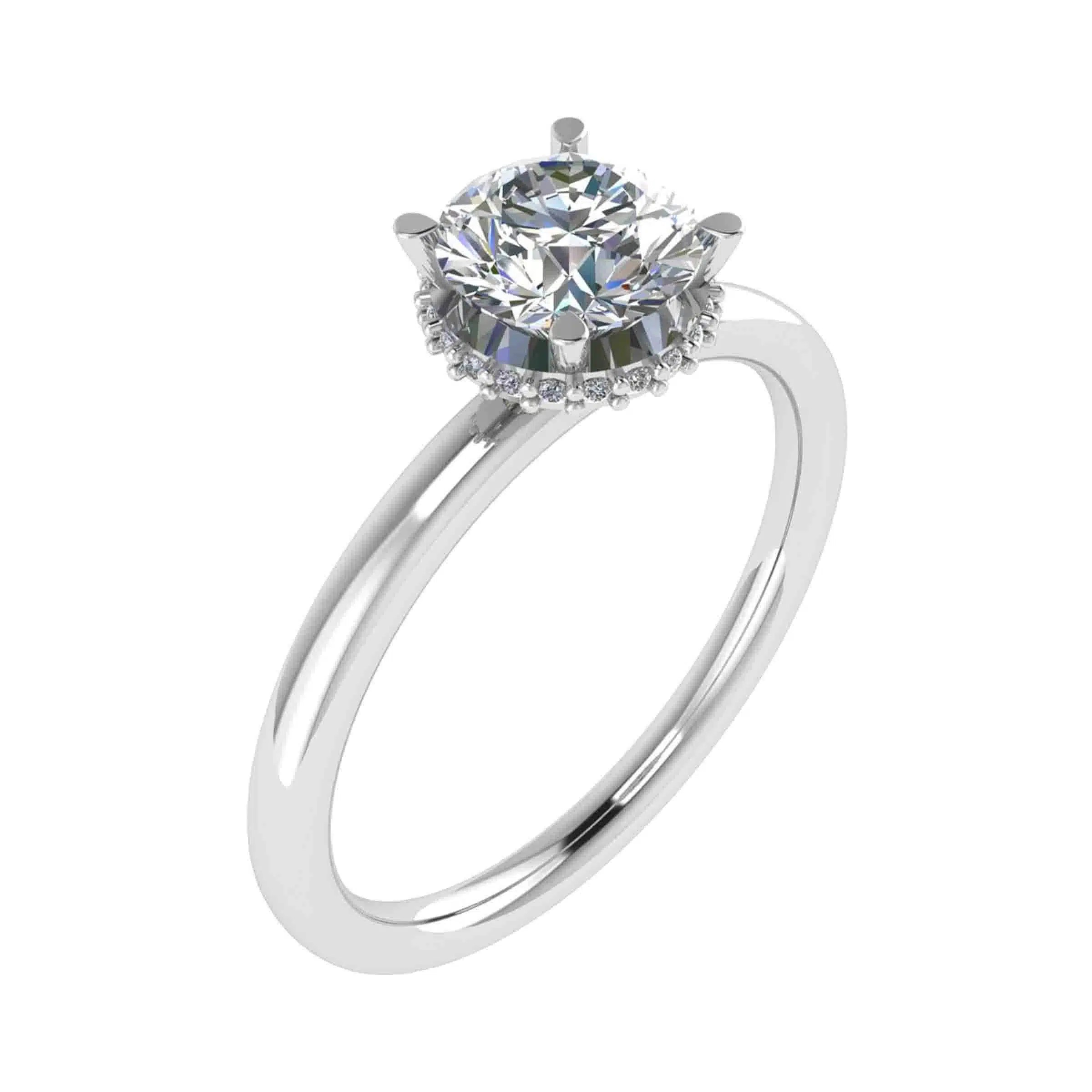 Ivy Lab Grown Round Halo Ring Bercotts Diamonds