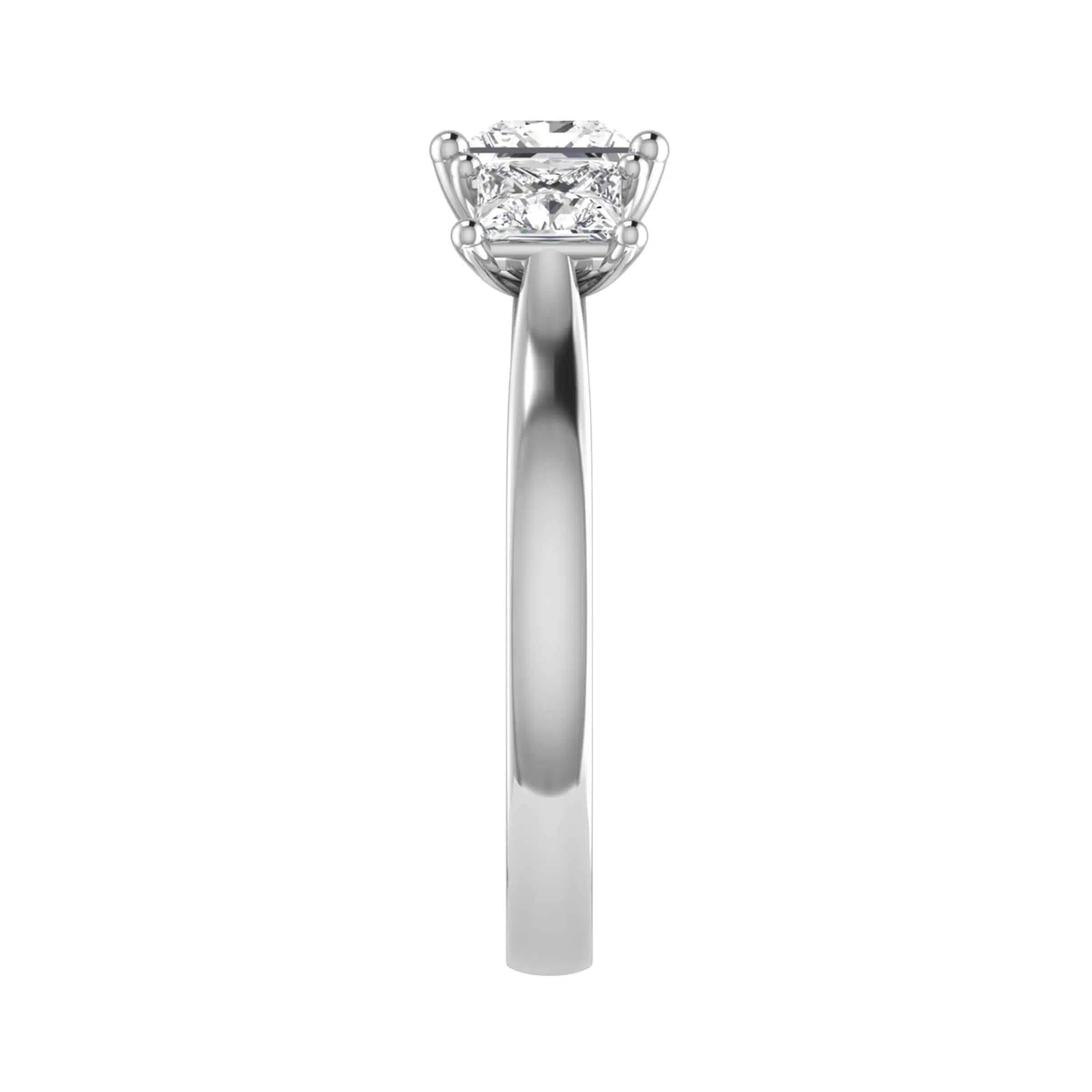 Venus Lab Grown Princess Diamond Trilogy Ring Bercotts Diamonds