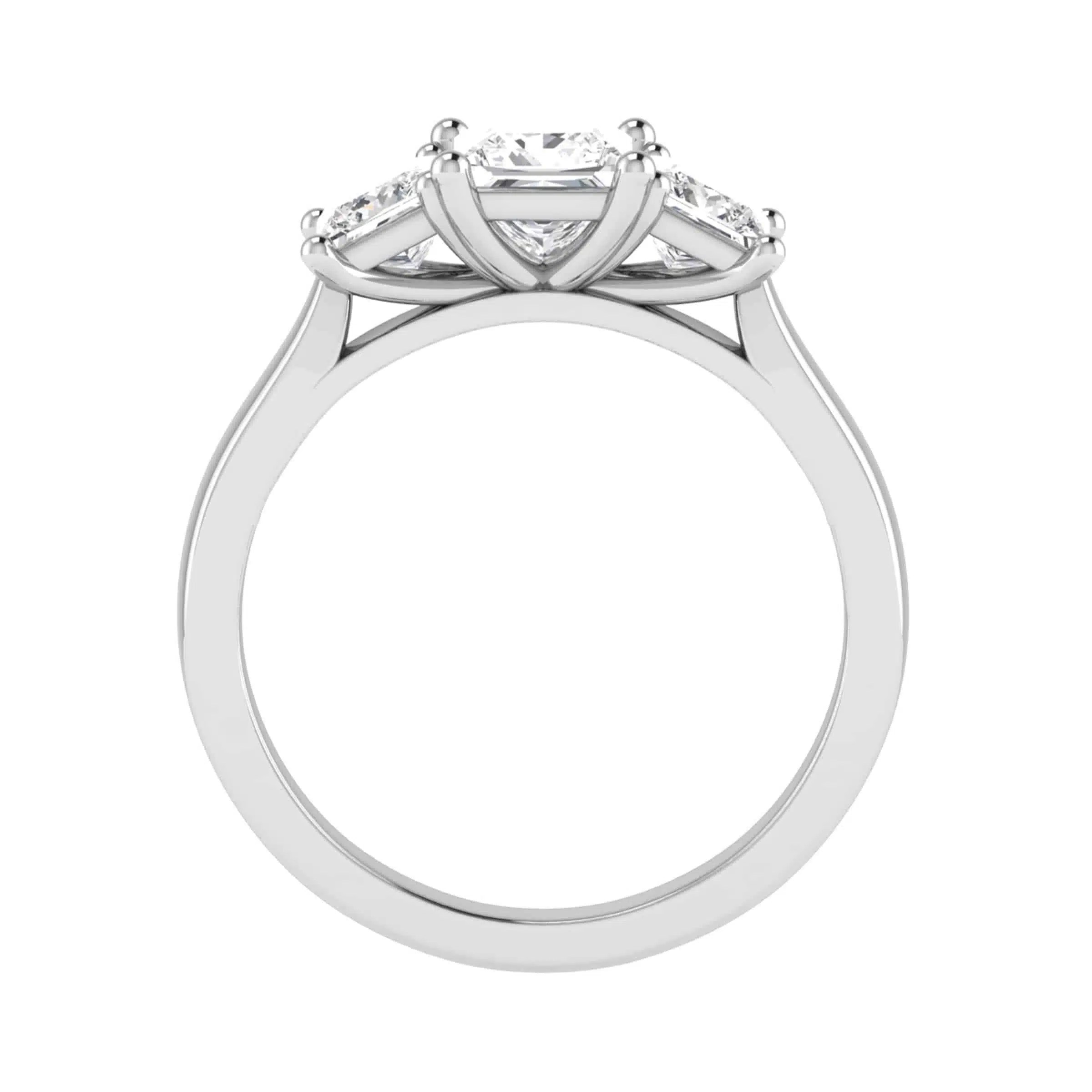 Venus Lab Grown Princess Diamond Trilogy Ring Bercotts Diamonds
