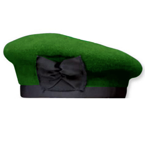 Balmoral Black with Rosette and Draw Cord Beret House The Beret