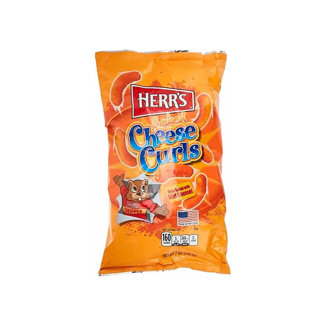 Herr'S Carolina Reaper Flavored Cheese Curls, Spicy Chip Pack 28g