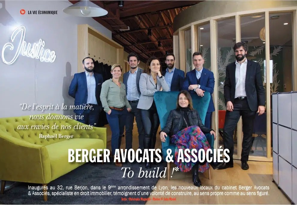 LYON PEOPLE "Berger Avocats & Associés inaugure ses nouveaux locaux" BERGER & ASSOCIÉS