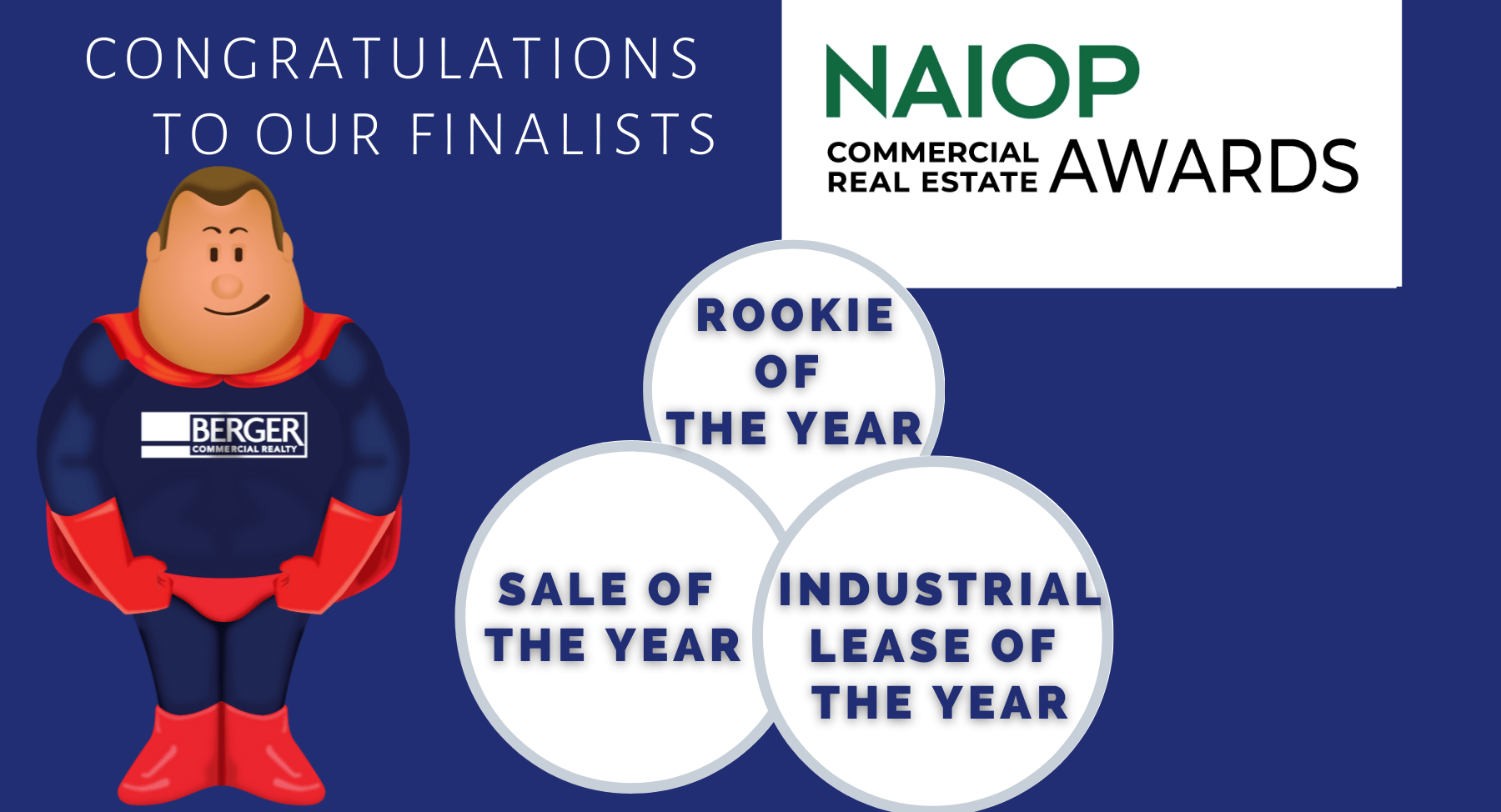 Berger Commercial Realty Named Finalists In Three Categories For NAIOP