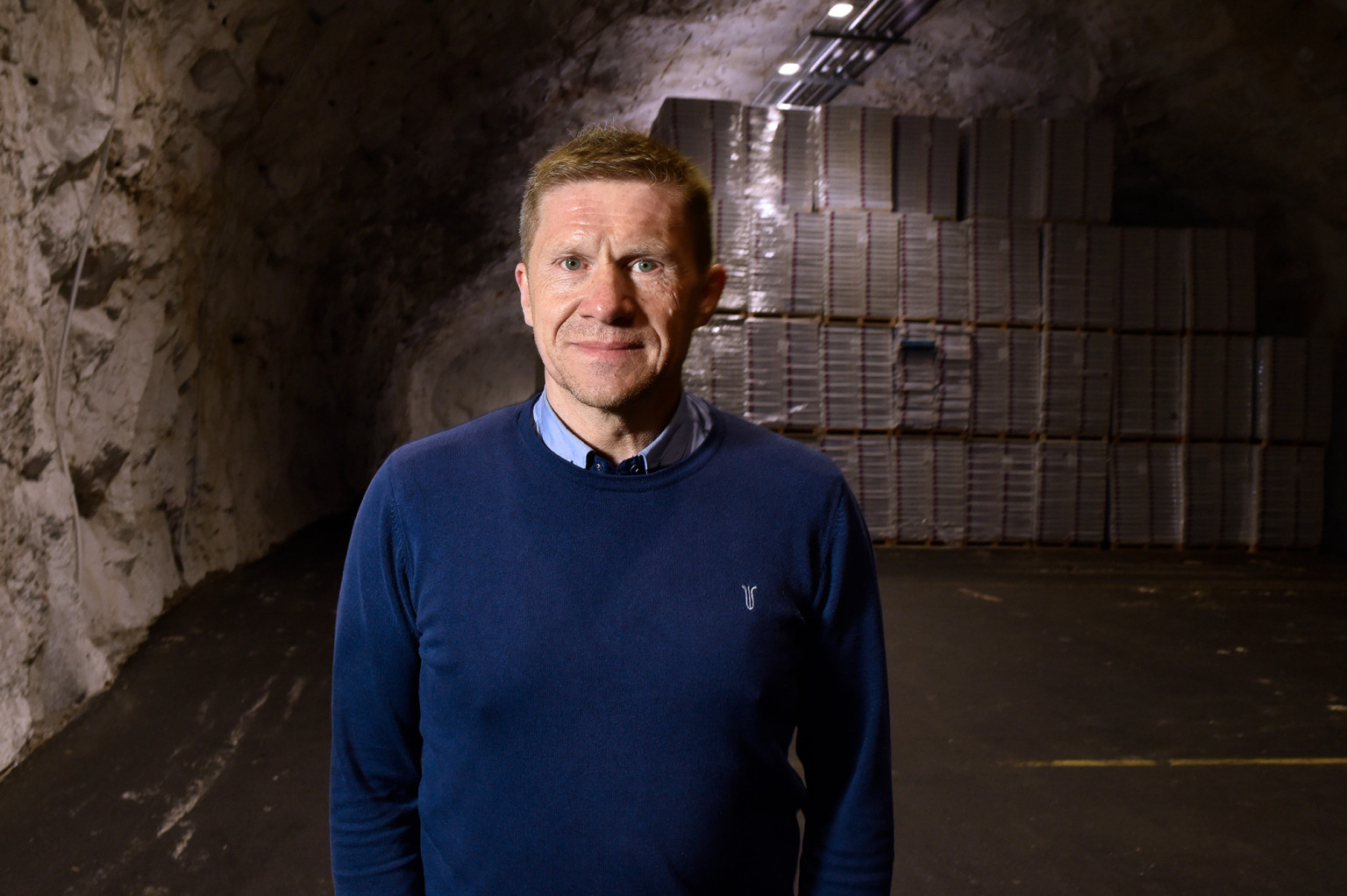 Bergfrost Giant cold store kept ultra safe in a tunnel complex