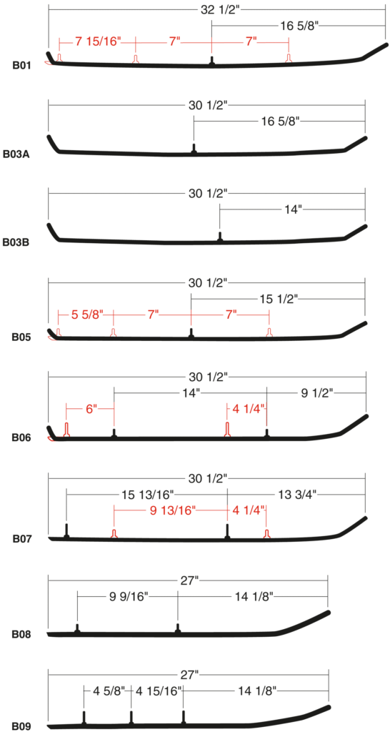 The Best Arctic Cat wear rods from Bergstrom Skegs