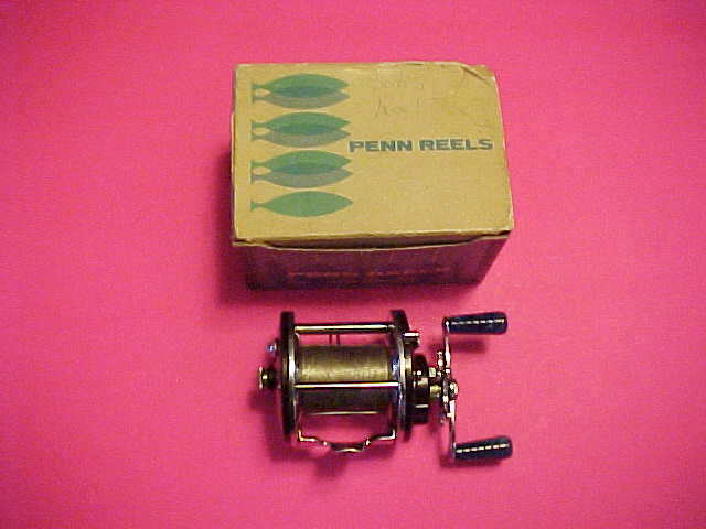 VINTAGE PENN PEER MONOFIL 109MS LEVELWIND FISHING REEL WITH BLUE