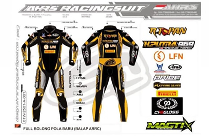 Ini Desain Wearpack Tim H Putra 969 Untuk Balap Asia Ap250 (Arrc 2021) - Beritabalap.com