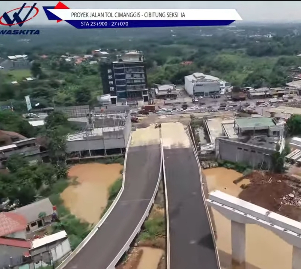 Ini dia progress jalan tol yang kita tunggutunggu … Tol Cimanggis Cibitung seksi 1A exit tol