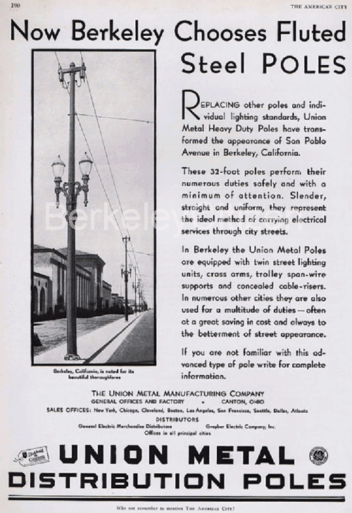 City of Berkeley's new light poles