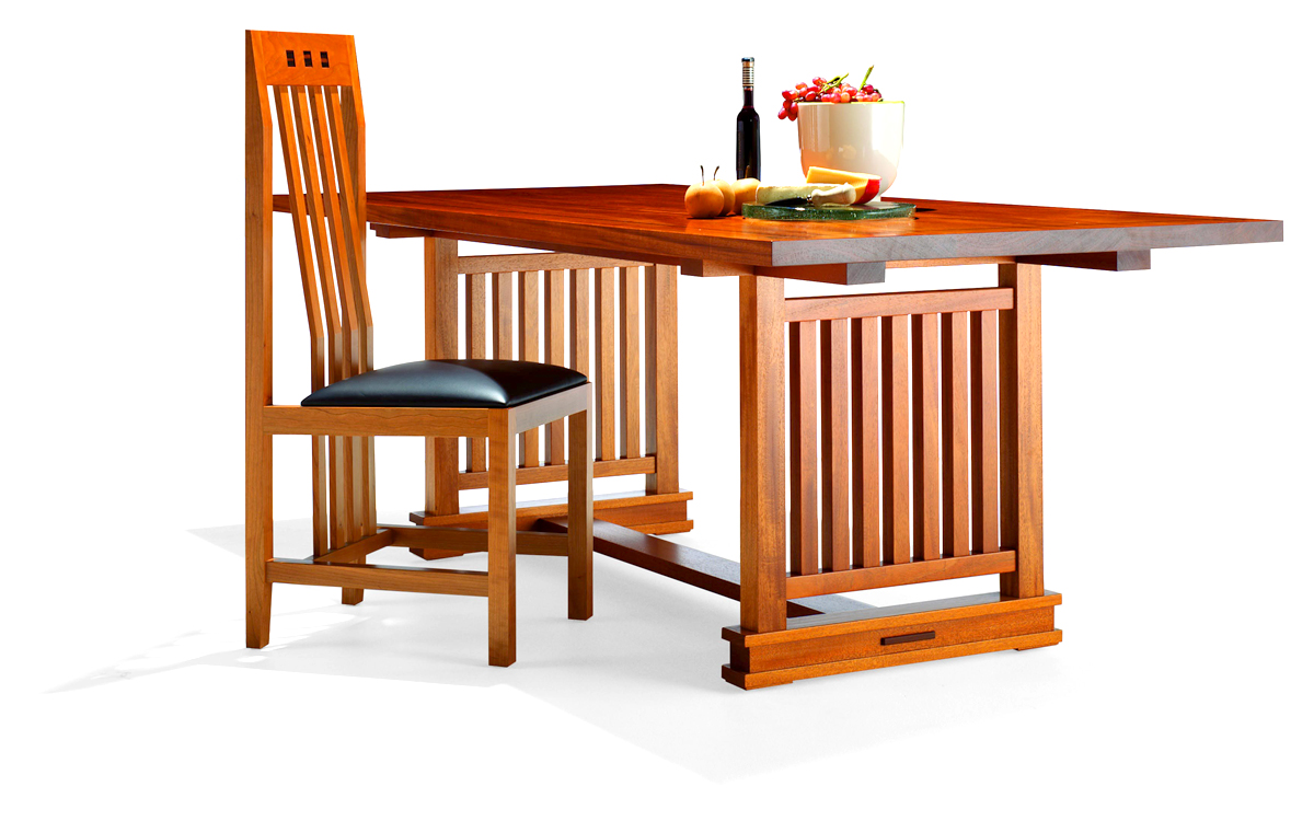 solid wood dining table by Berkeley Mills Furniture