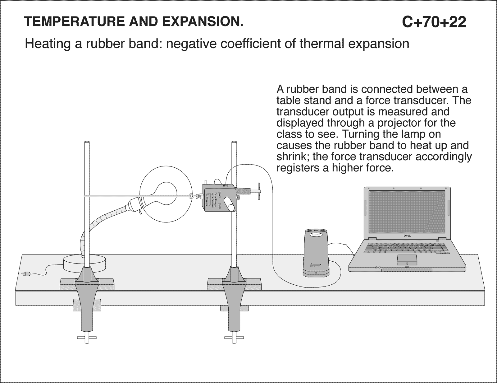 Heating a rubber band: negative coefficient of thermal expansion