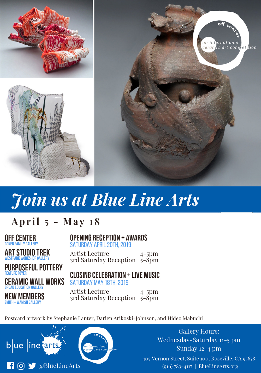 Mari Emori juried into Off Center, the 3rd Annual International Ceramic