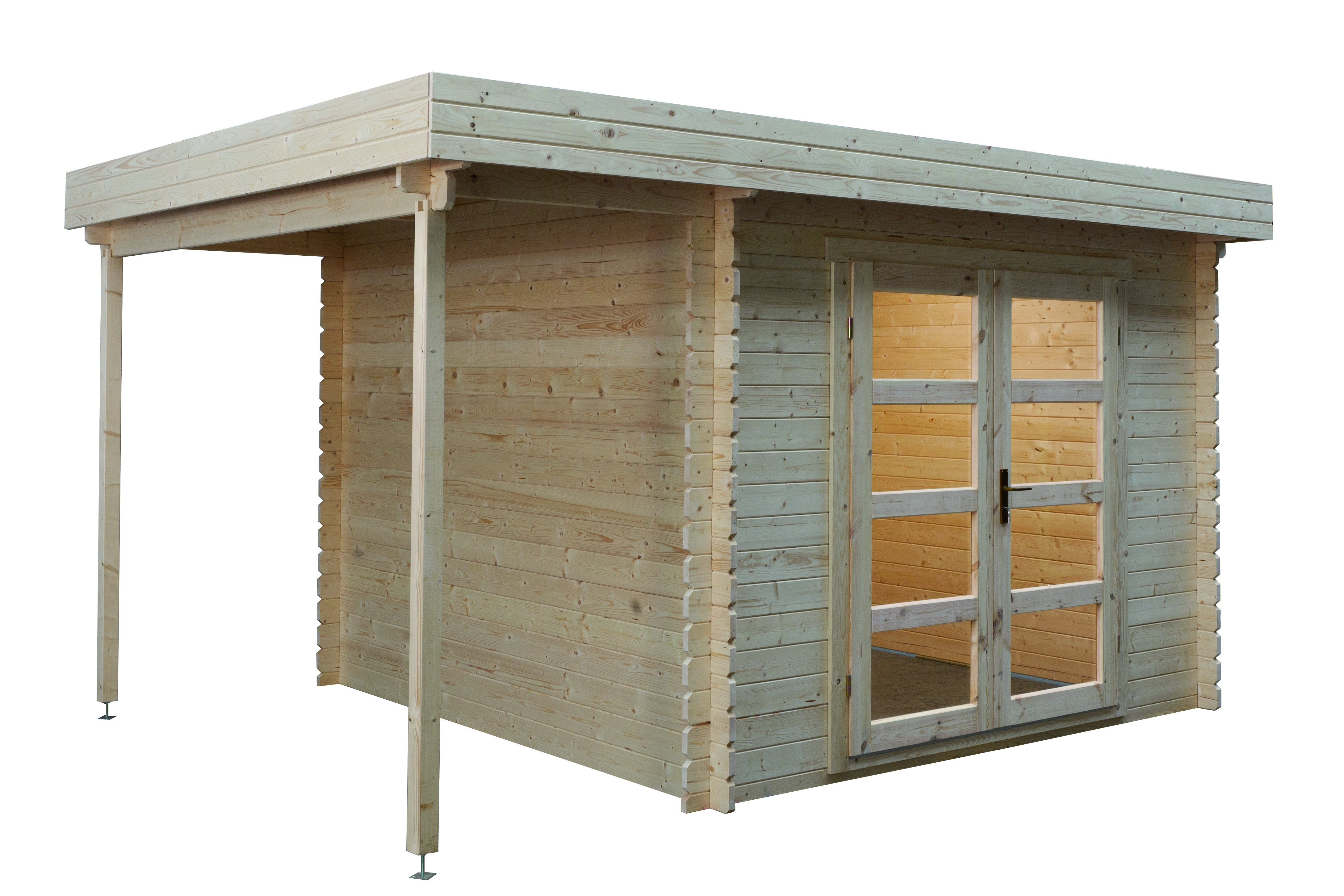 Tuinhuis Met Platdak 331M - Tegelcentrum Berkeltuin.nl
