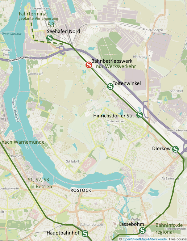 BahnInfo regional SBahn Rostock