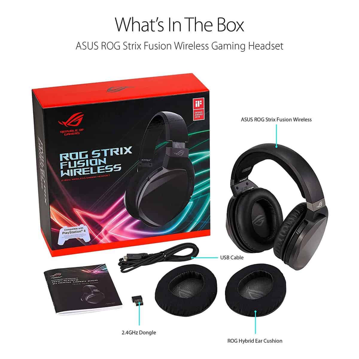 ASUS ROG Strix Fusion Wireless Gaming Headset Bermor Techzone