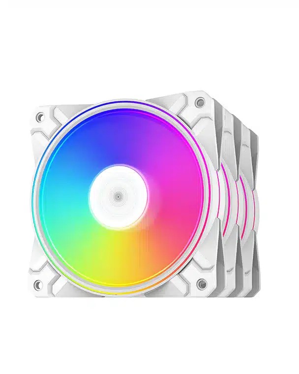 DeepCool CF120 Plus WH 3x120MM PWM Fan A-RGB 3 in 1 Pack Fan | Bermor