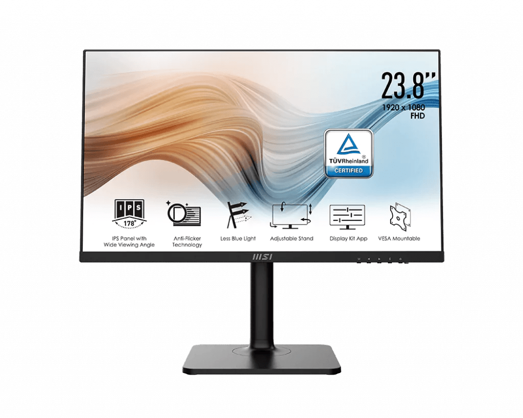 MSI Modern MD241P 24" 1920 x 1080 75Hz IPS Type C Swivel Pivot Height