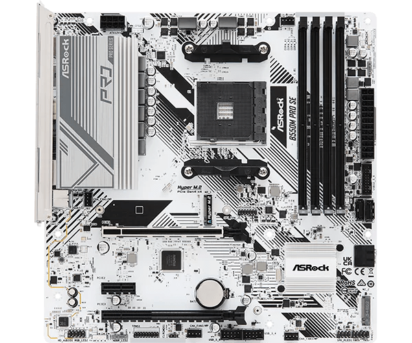 ASRock B550M Pro SE White Micro ATX Motherboard Bermor Techzone