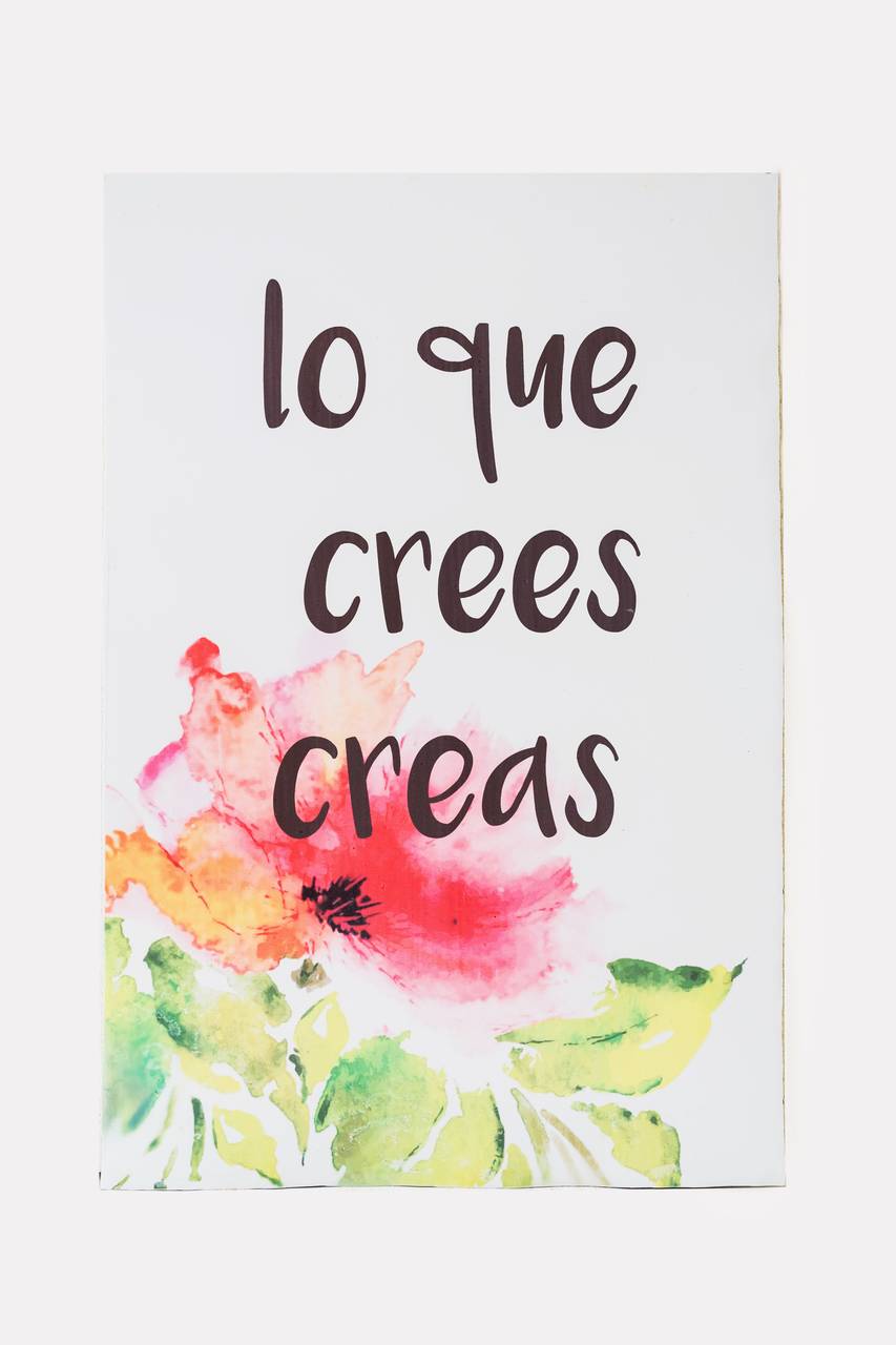 Cartel Lo que crees creas Berna