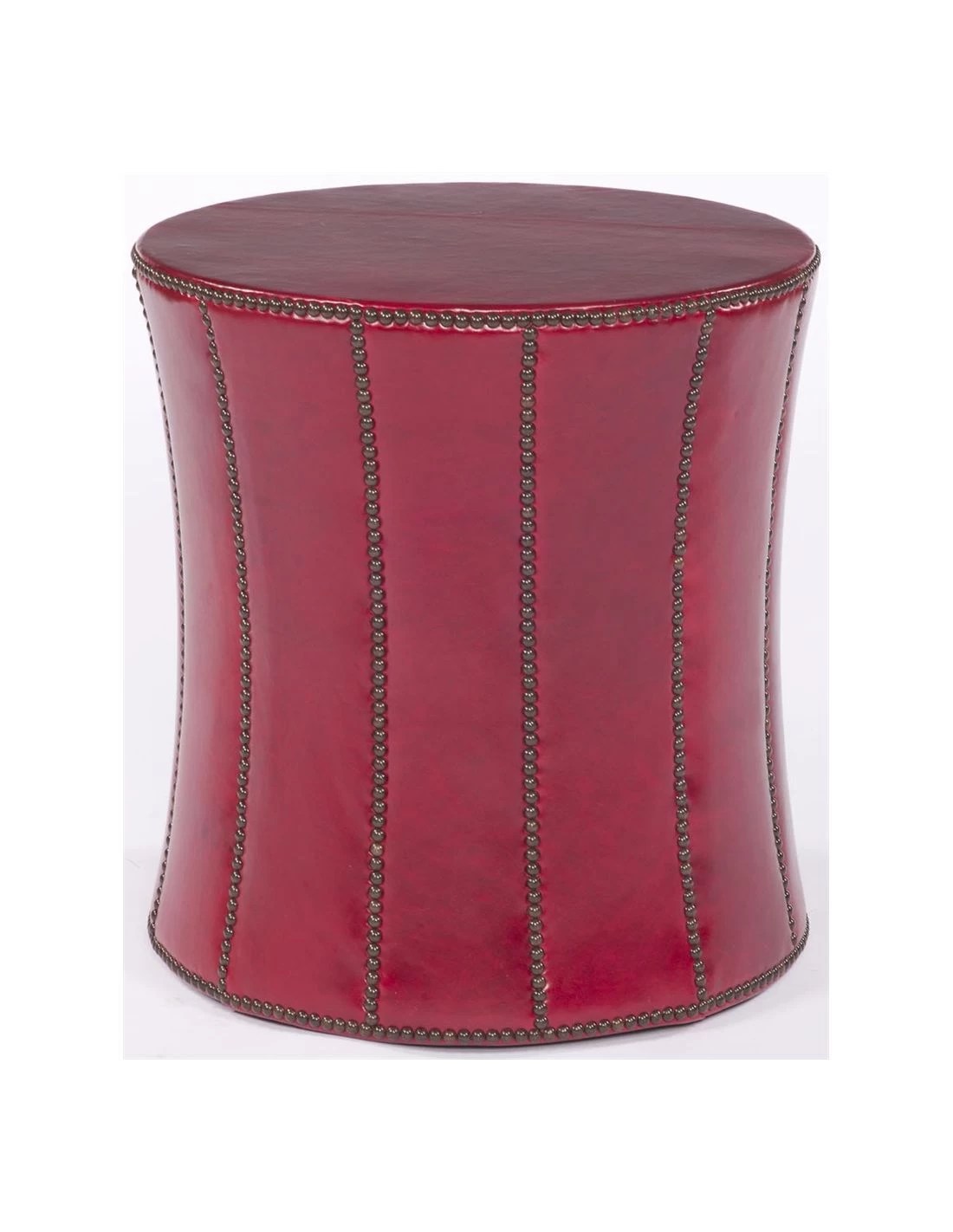 Luxury unique ottomans in leather, fabrics and hair on hide