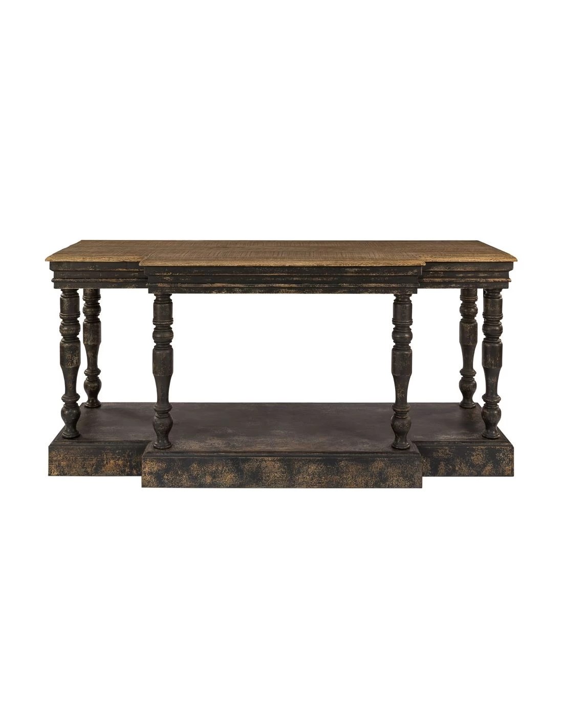 Distressed Oak Console Table