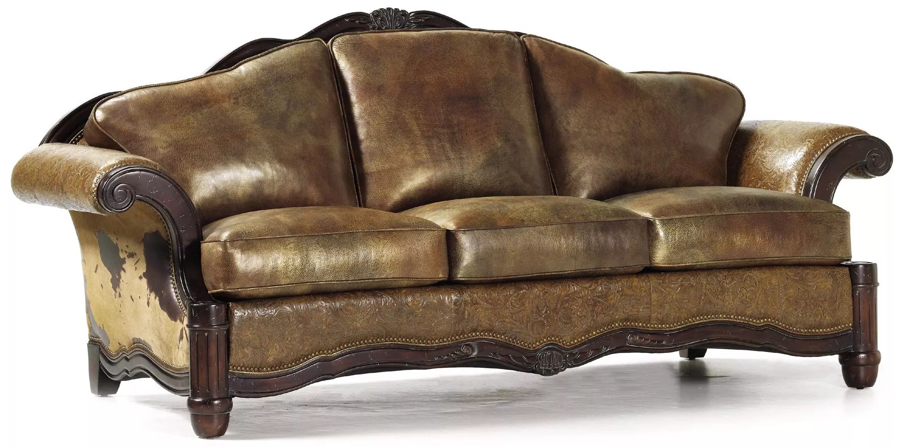 Western style leather sofa