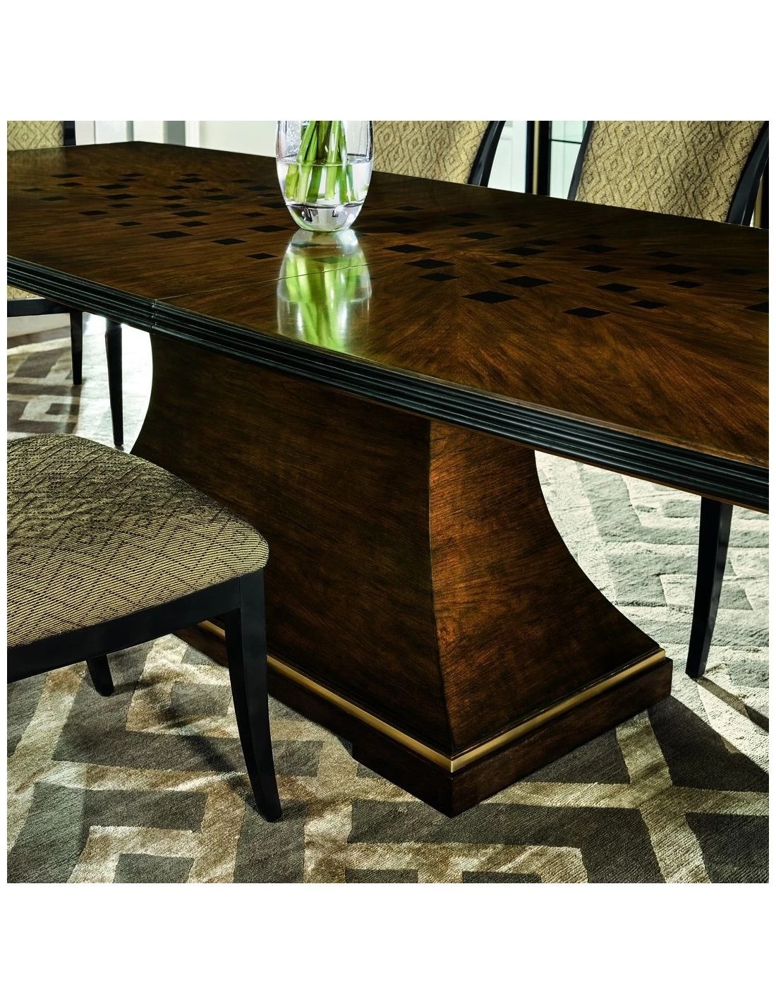 High style transitional dining table