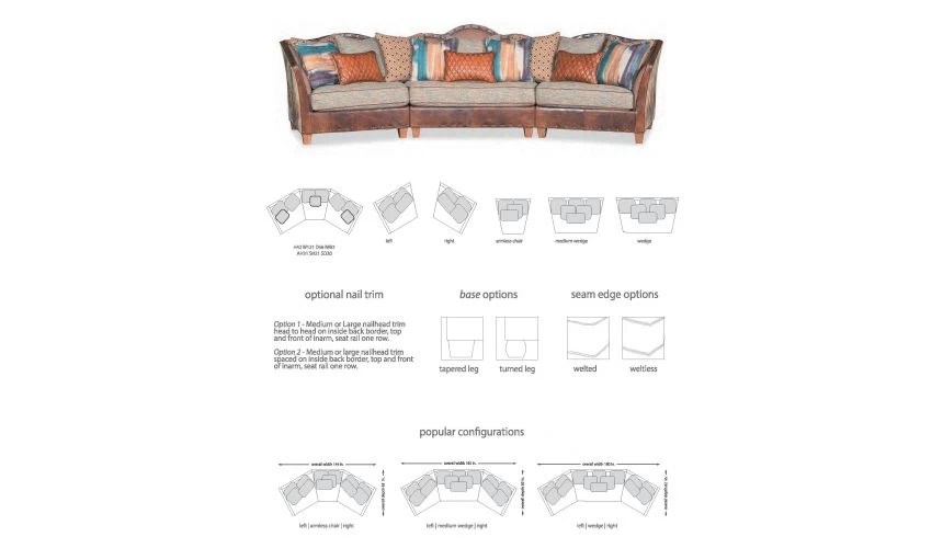 Sectional sofa custom configurations