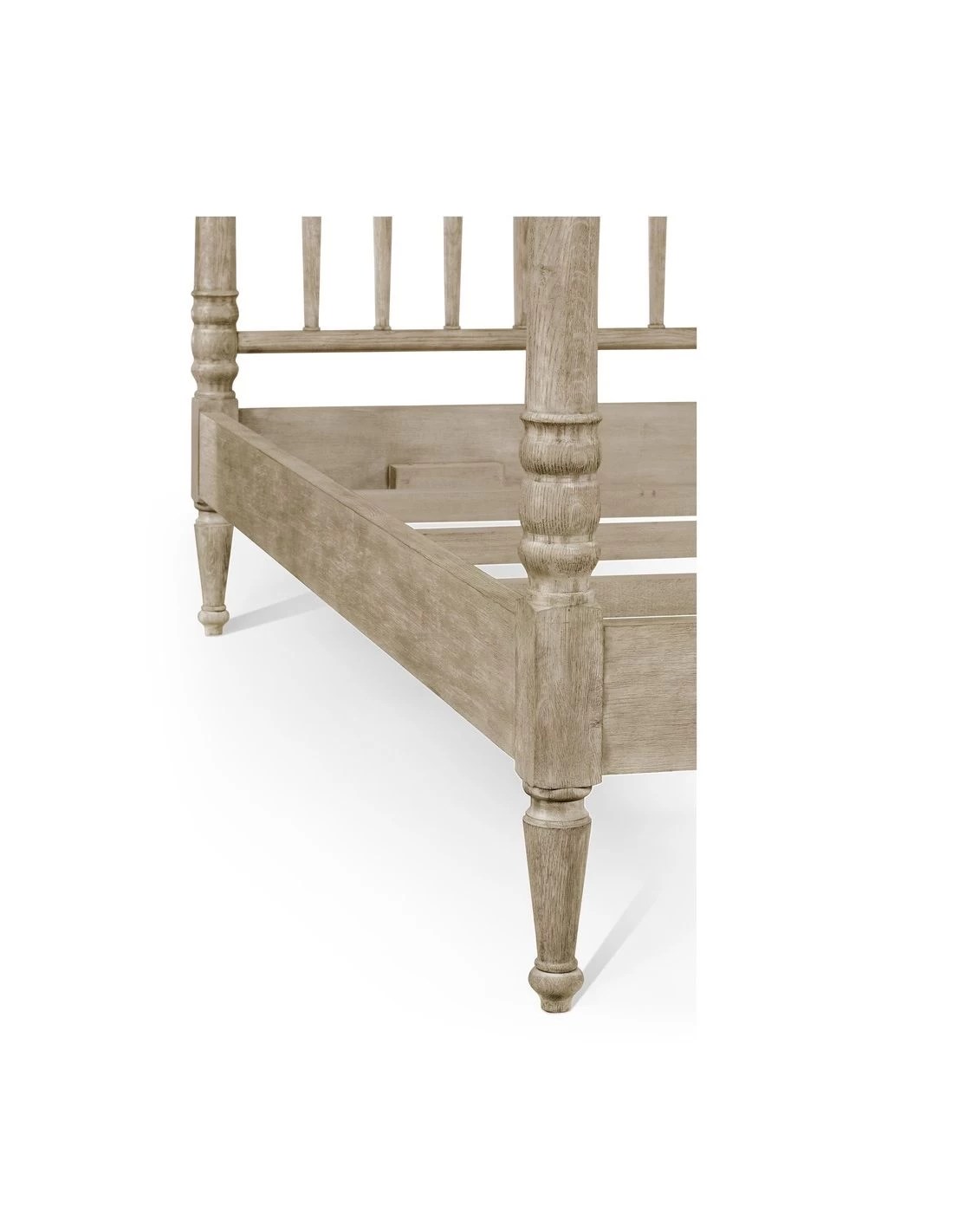 Oak canopy bed