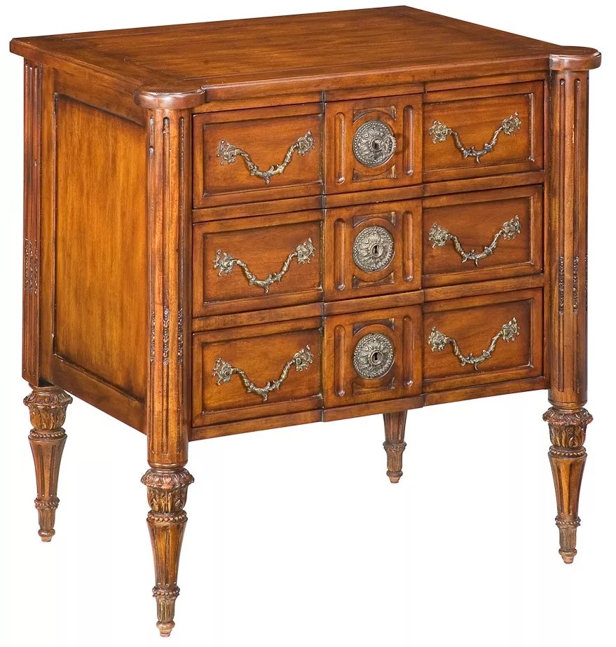 Solid Walnut Oak Bedside Chest