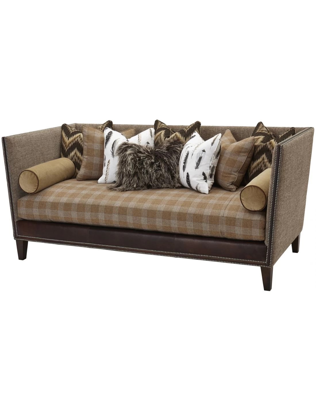 Upholstered High Back Sofa