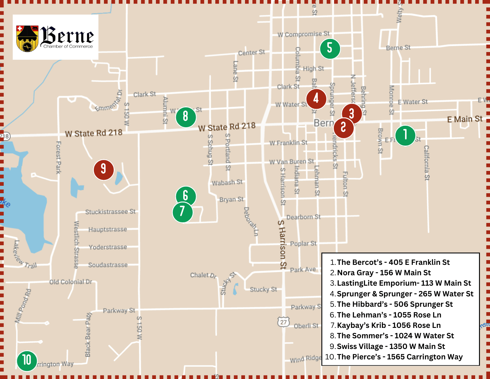 Sleigh the Christmas Lights Berne Chamber of Commerce