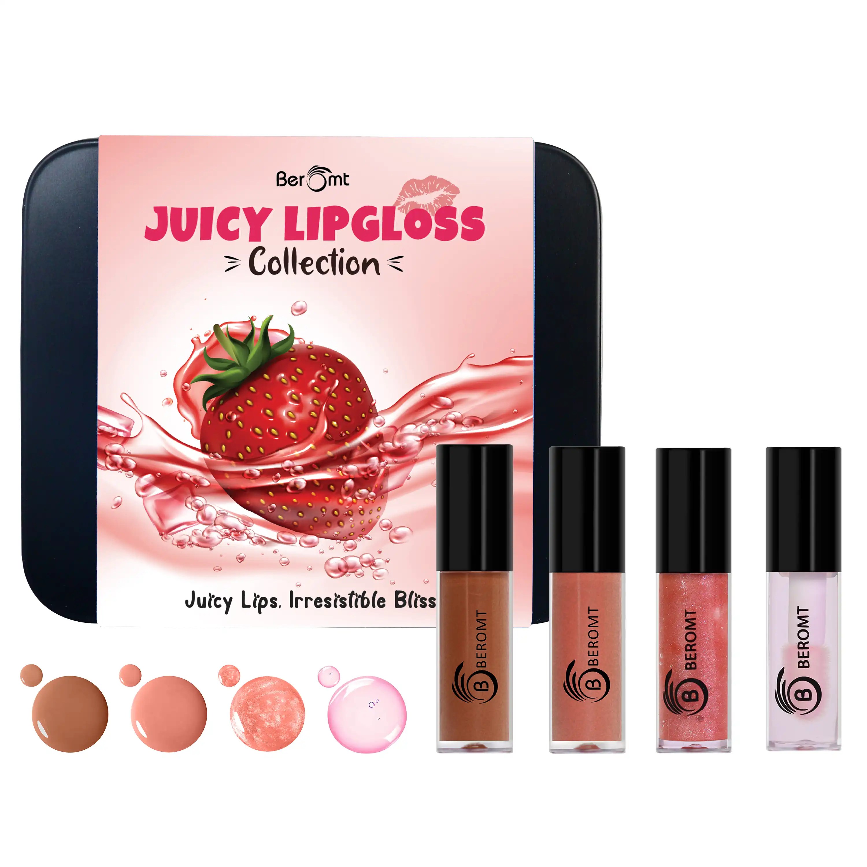 JUICY LIPGLOSS COLLECTION MINI LIP GLOSS SET OF 4 Beromt