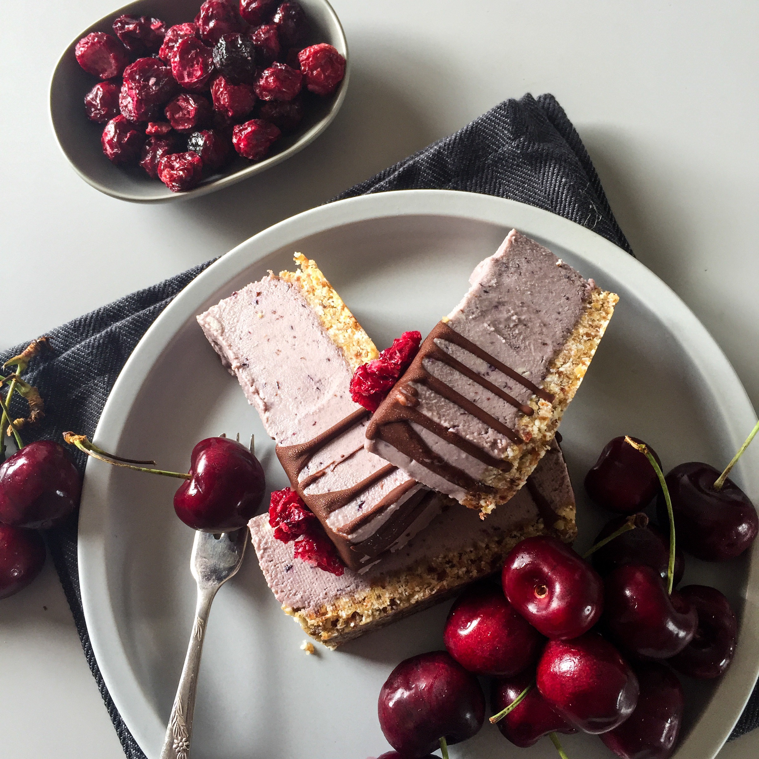 Dairy free cherry cheesecake berriesforbreakfast