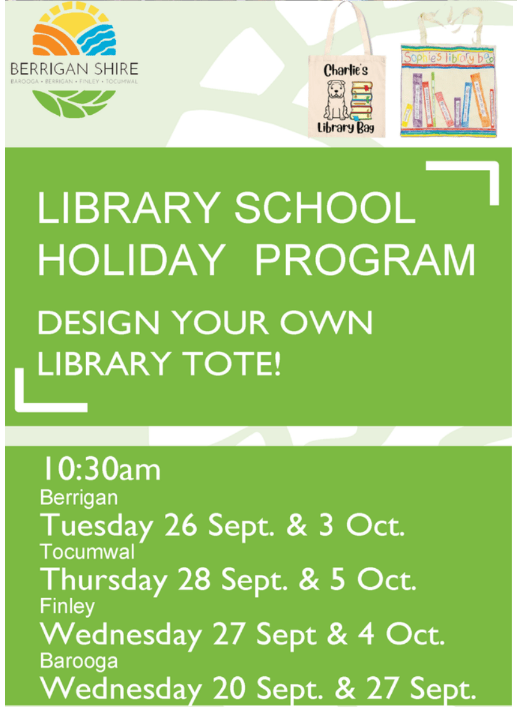 Berrigan Library School Holiday Program Berrigan NSW