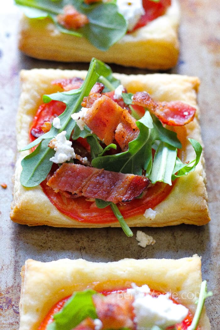 BLT tarts with goat cheese Berry&Maple