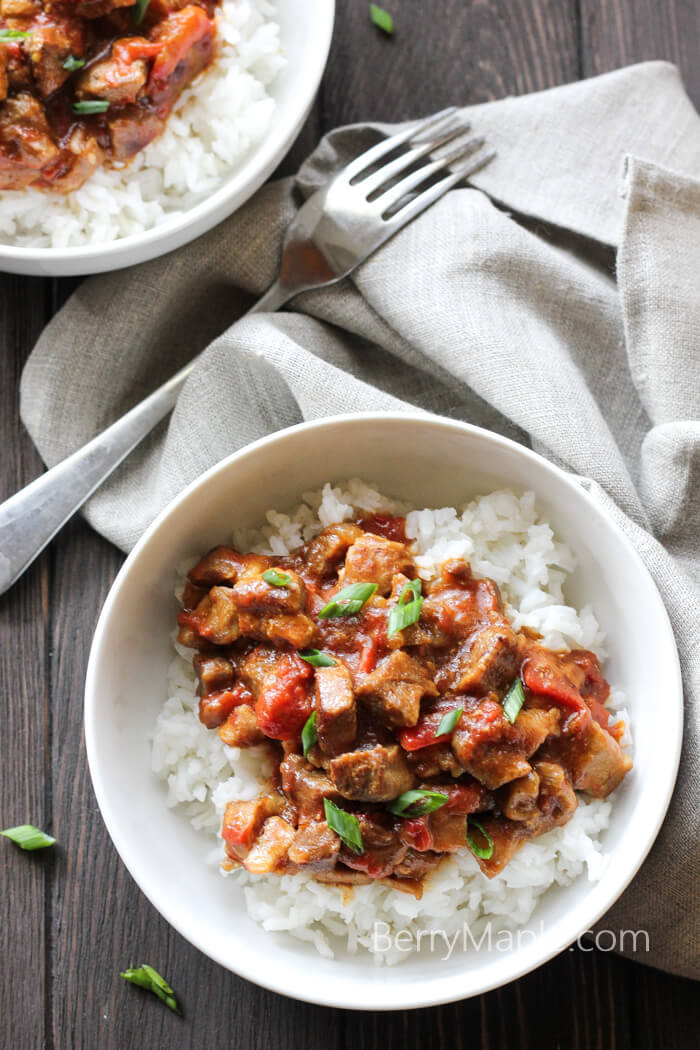 Coconut milk pork skillet Berry&Maple