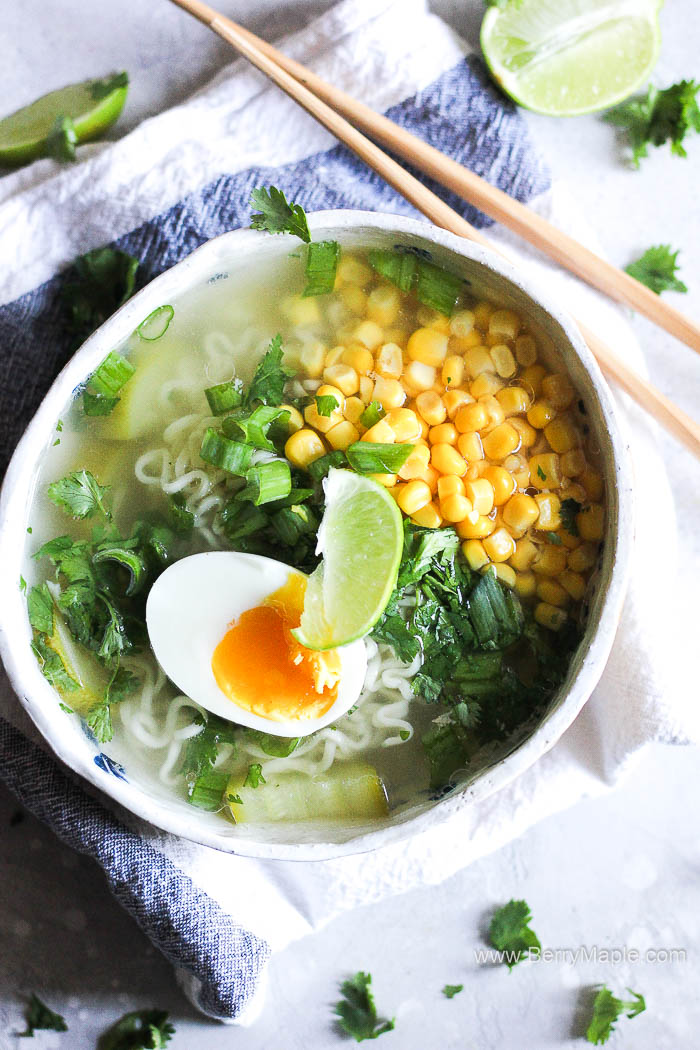 Cornish hen ramen in Instant Pot Berry&Maple