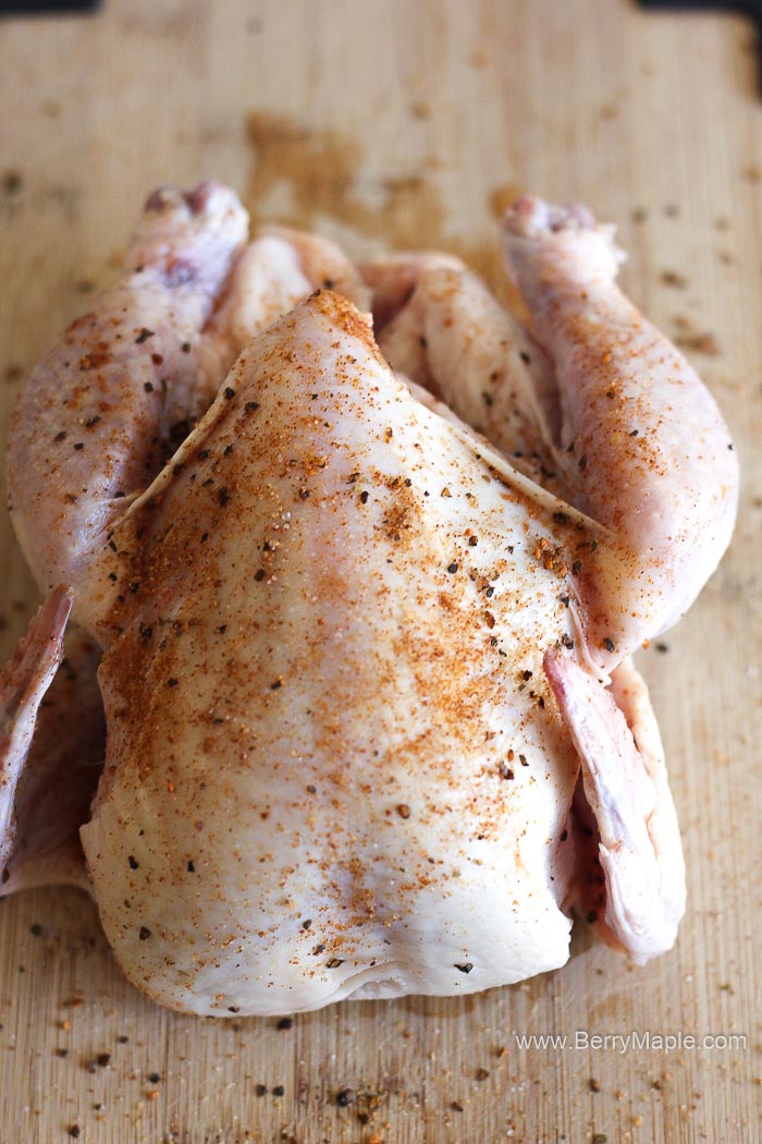 Air fryer Cornish hen (with crispy skin!) Berry&Maple