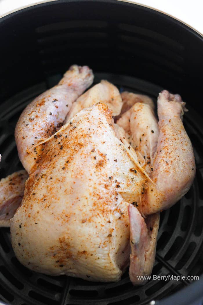 Air fryer Cornish hen (with crispy skin!) Berry&Maple