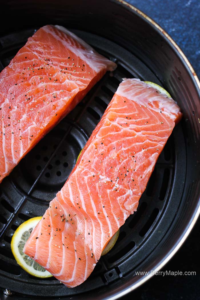 Perfect Air Fryer Salmon fillets (video!) Berry&Maple