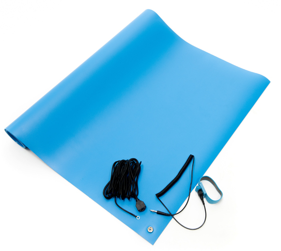 24 inch x 30 inch ESD Vinyl Mat Kit, Blue Color
