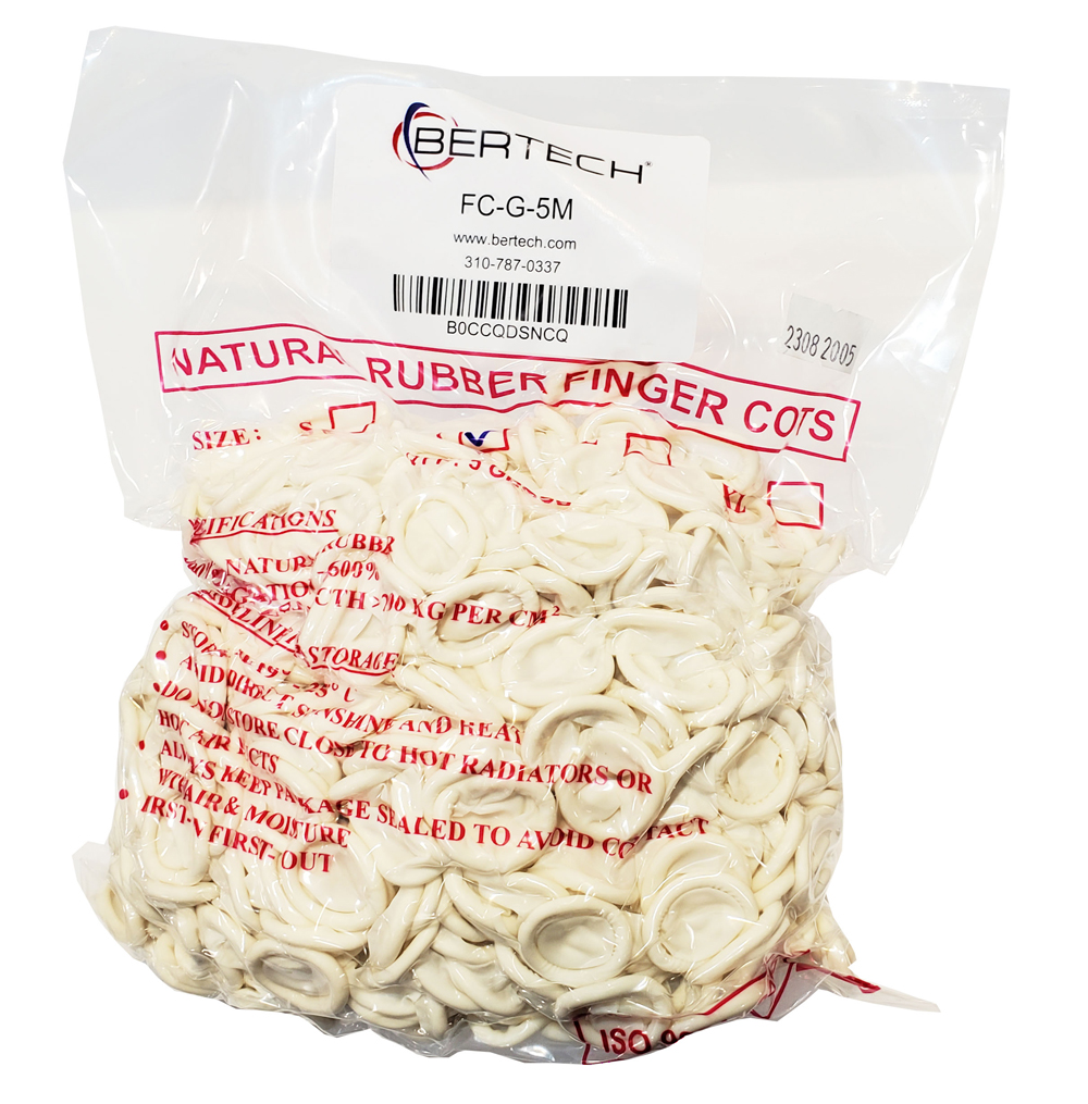 ESD Finger Cots, Pink Color, 4 Mil Thick, Small (1440 Pcs./Bag) Bertech