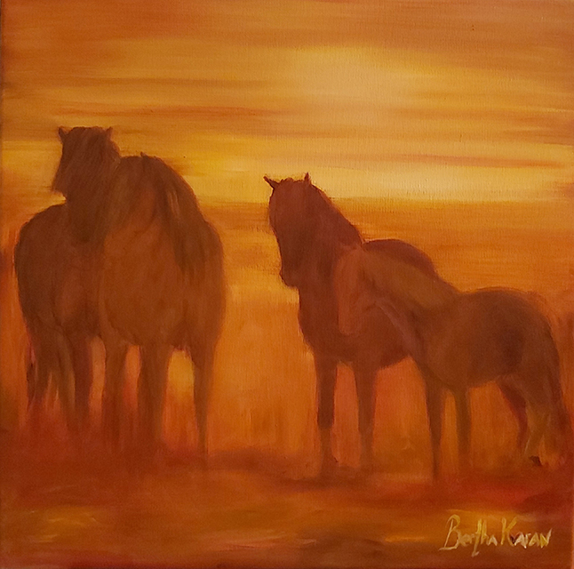 Horses in the Sunset