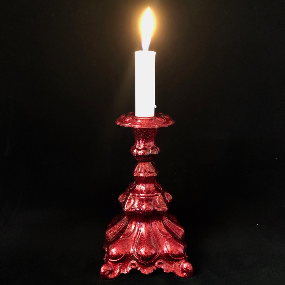 ljusstake röd Flake Lackad Ljusstake Röd - Annika Bertilsdotter Guldsmed