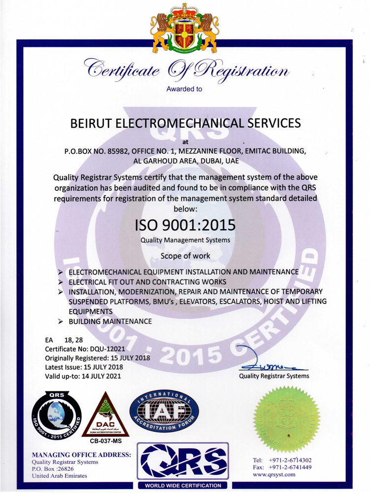 BEIRUT ELECTROMECHANICAL SERVICES