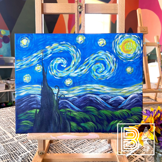 Adult Paint Night “Starry Night” Bespoke Art Studio